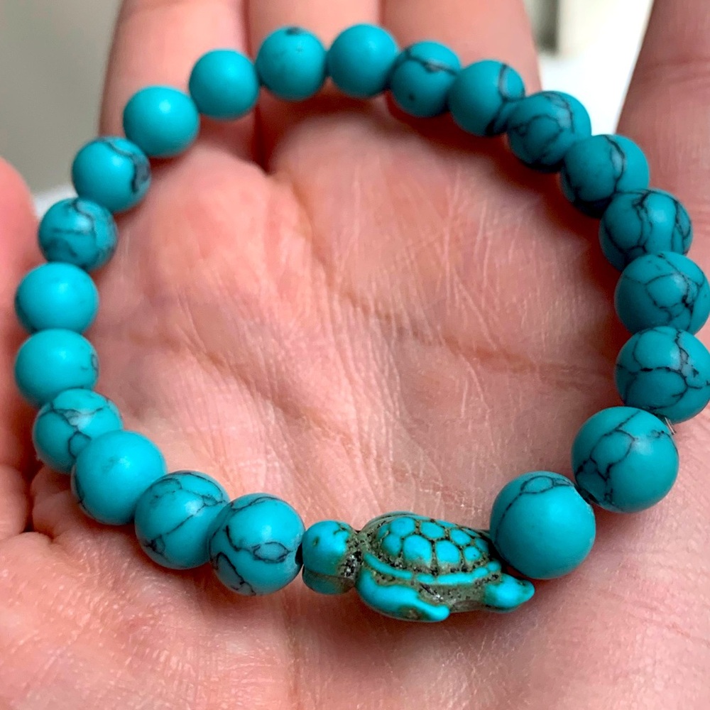 Turquoise turtle bracelet